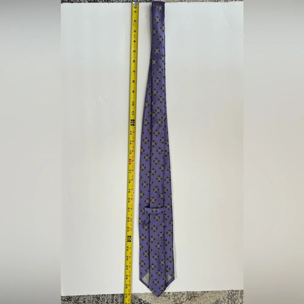 Ermenegildo Zegna, Floral, Daisy, 100% Silk, Elegant, Purple,Patterned,Men's Tie